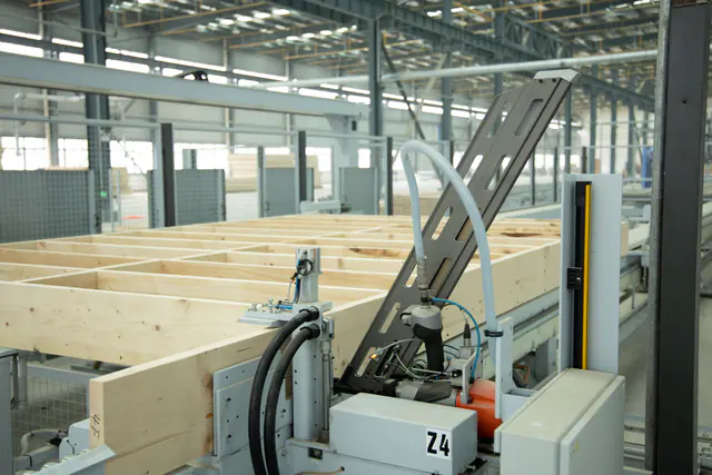 Automated timber wall-frame assembly line